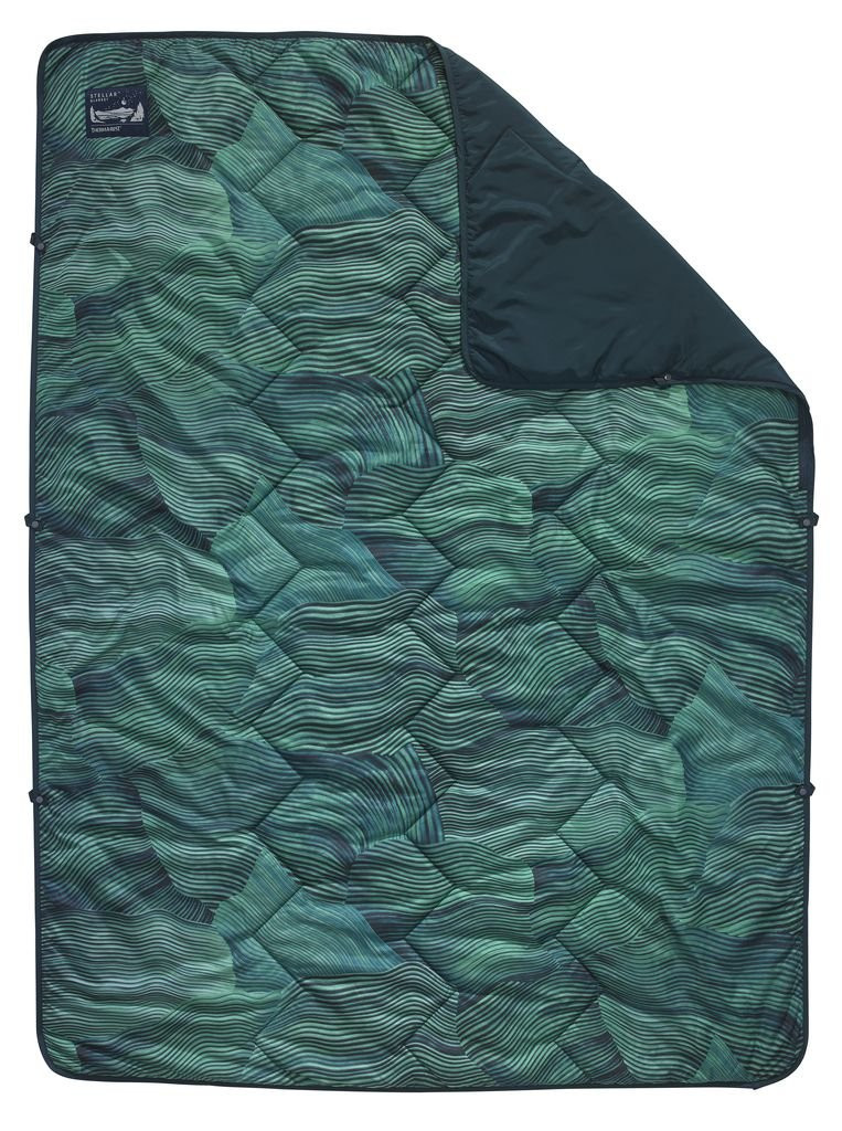 Thermarest Stellar Blanket-Green, soft and comfortable 1-person camping comforter