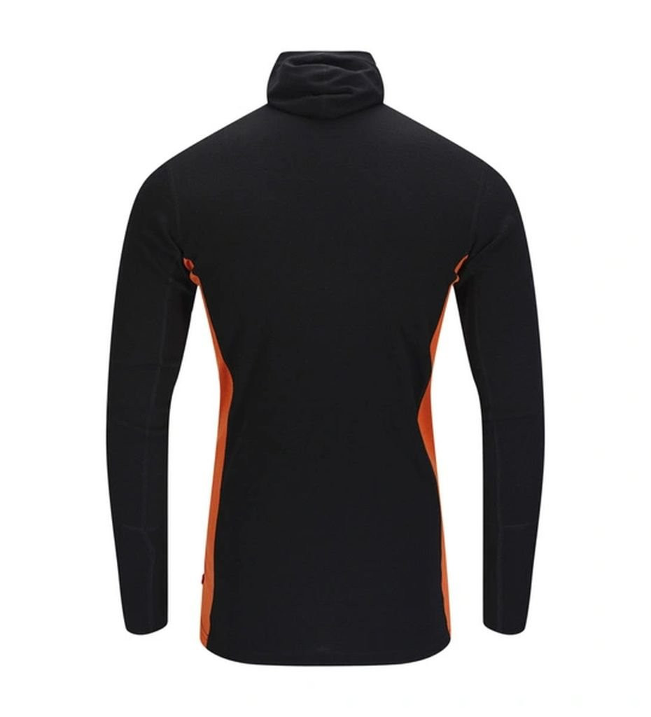 Aclima WarmWool Hood Sweater W/Zip Man - Noir/Bleu