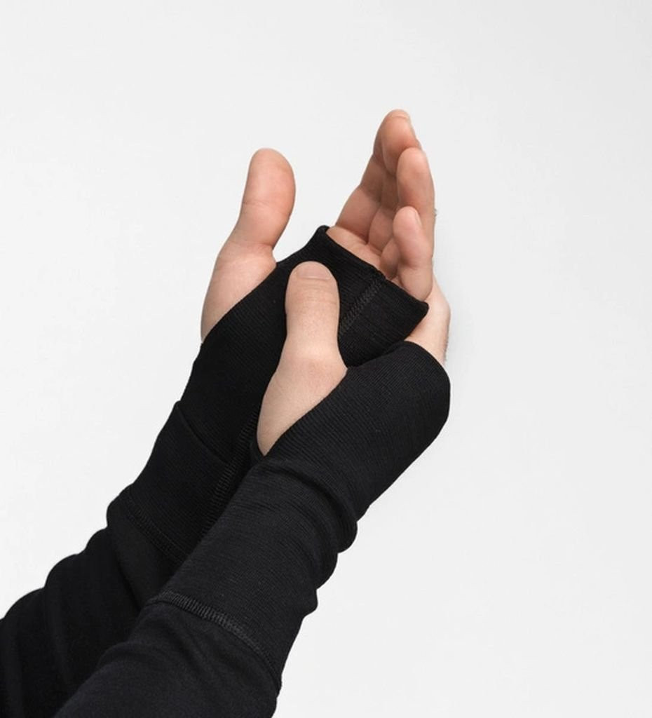 Aclima WarmWool Hood Sweater W/Zip Man - Noir/Bleu