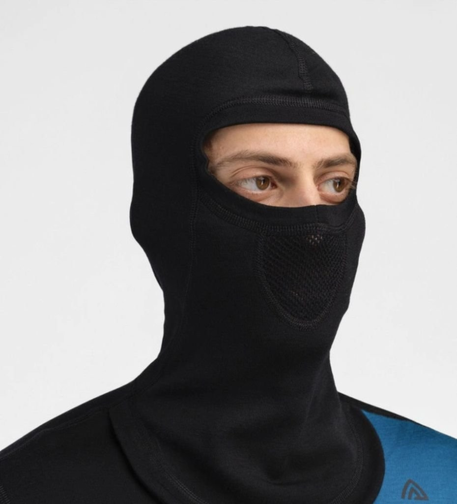Aclima WarmWool Hood Sweater W/Zip Man - Noir/Bleu