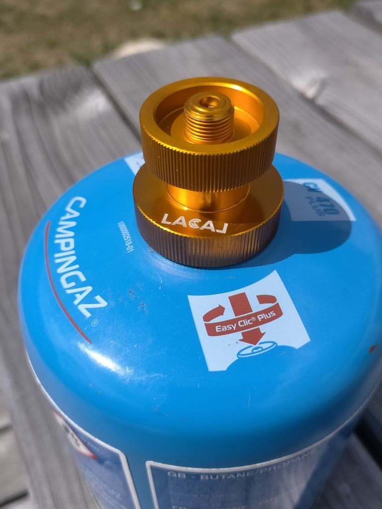 Adaptateur cartouche de gaz à valve clipsable Lacal Adapter G48