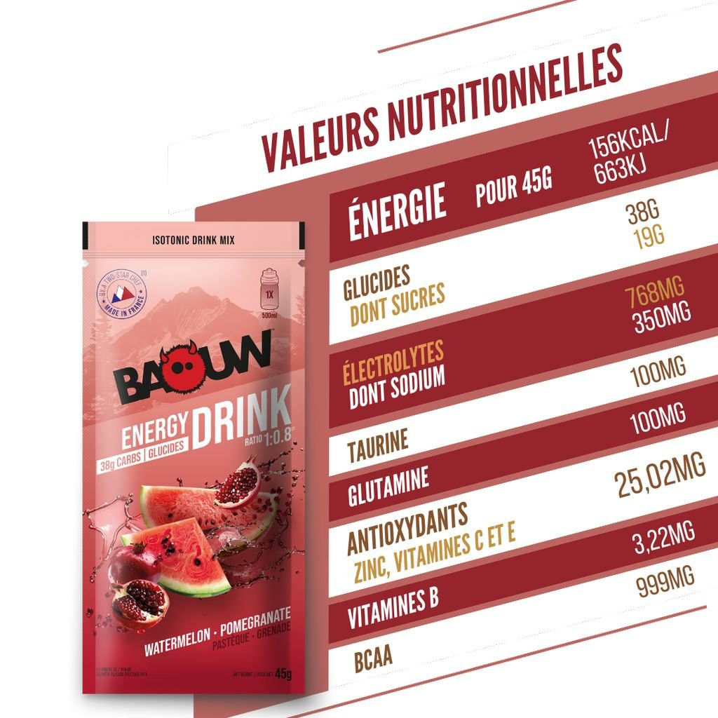 Baouw Energy Drink Watermelon-Pomegranate 45 g