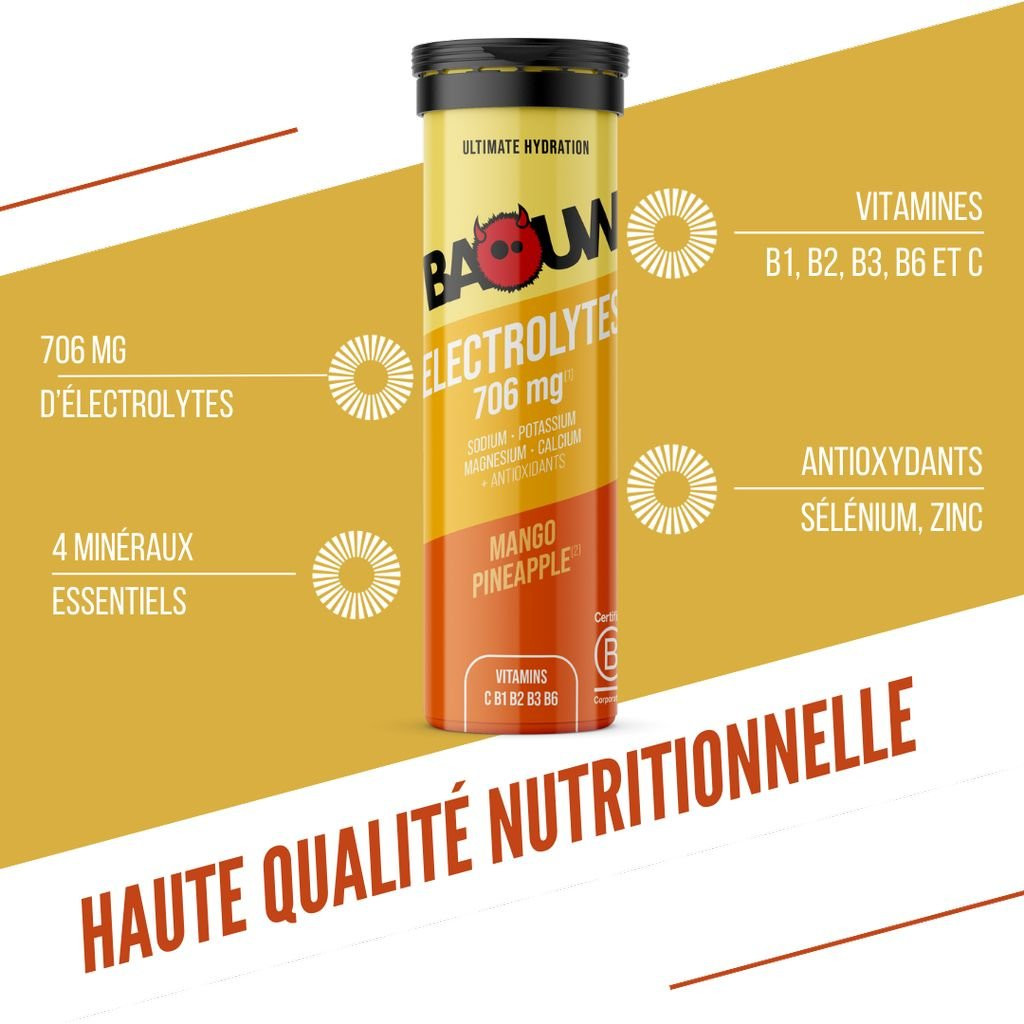 Baouw pastilles Electrolytes Mangue - Ananas
