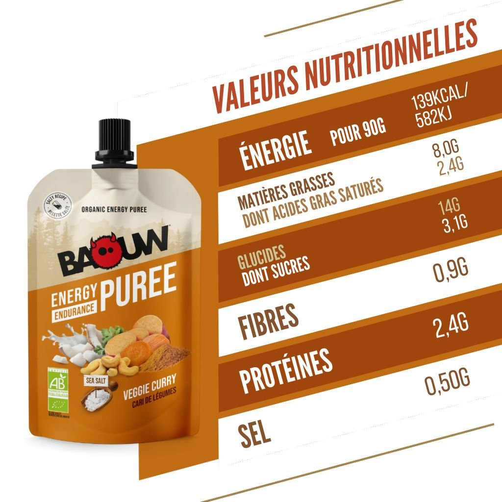Baouw Purée Bio Cari de légumes