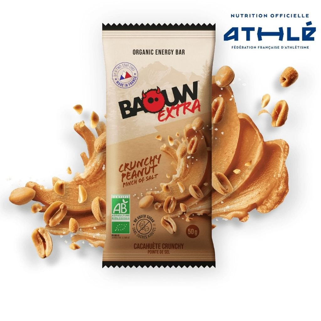 Baouw Organic Energy Bars Organic Extra Crunchy Bar - Peanut