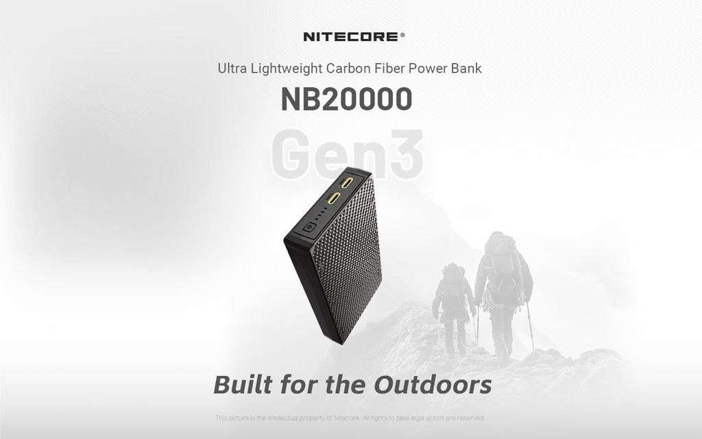Nitecore NB20000 GEN3 Ultra Lightweight Power Bank
