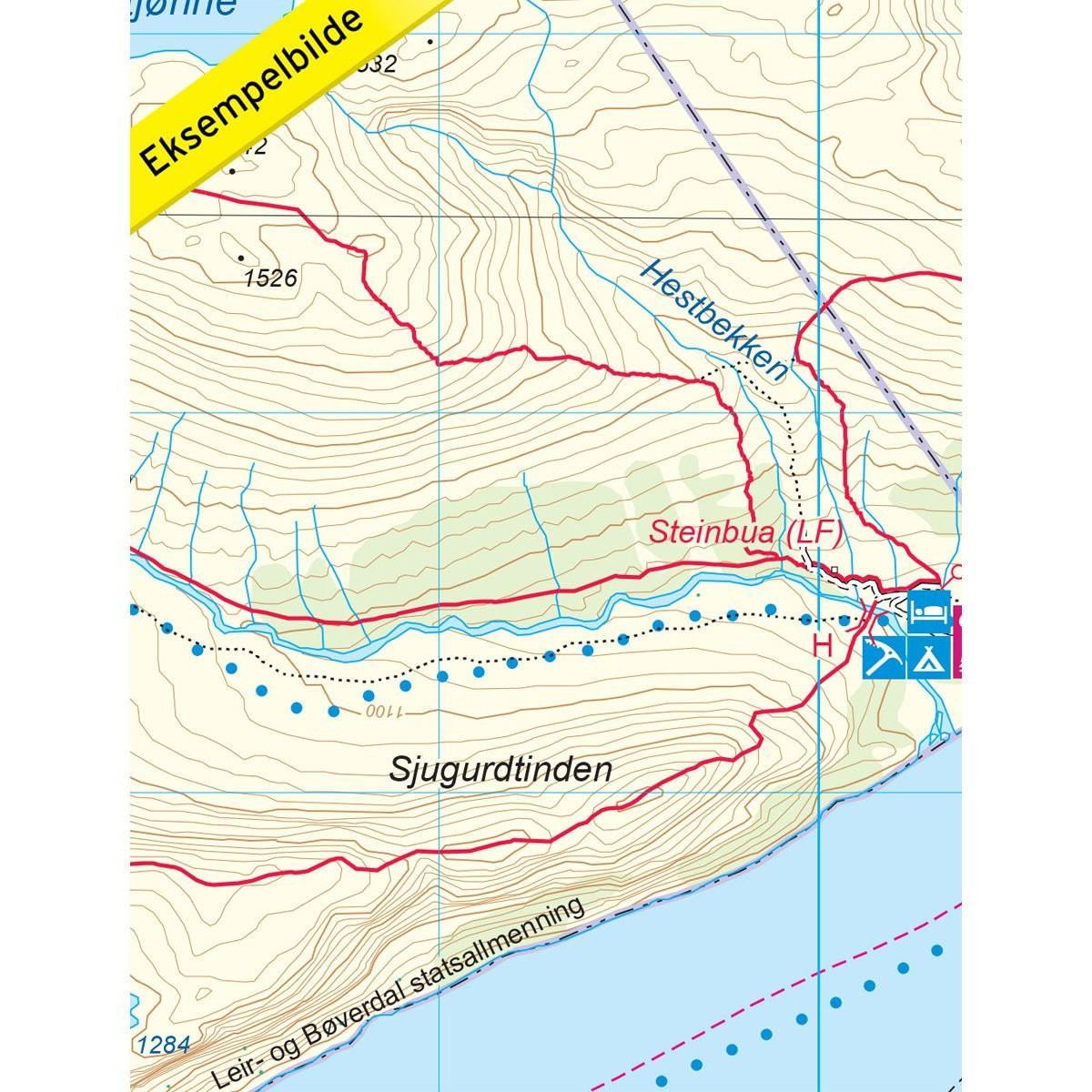 Carte de randonnée Besseggen au 1:25 000