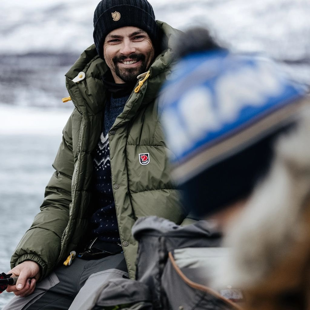 100% wool ribbed beanie Fjällräven Byron Hat - Black