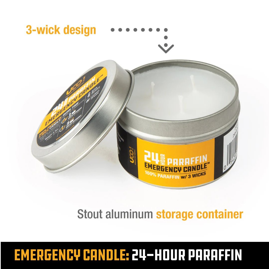 UCO 24-HR Emergency candle, paraffin - Bougie de secours