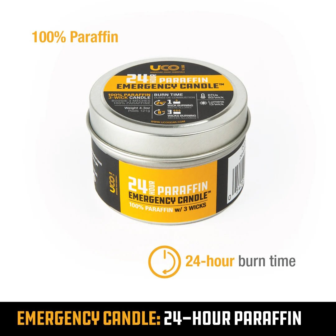 UCO 24-HR Emergency candle, paraffin - Bougie de secours