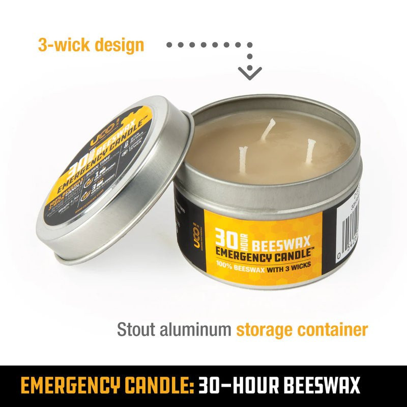 UCO 30-HR Emergency candle, beeswax