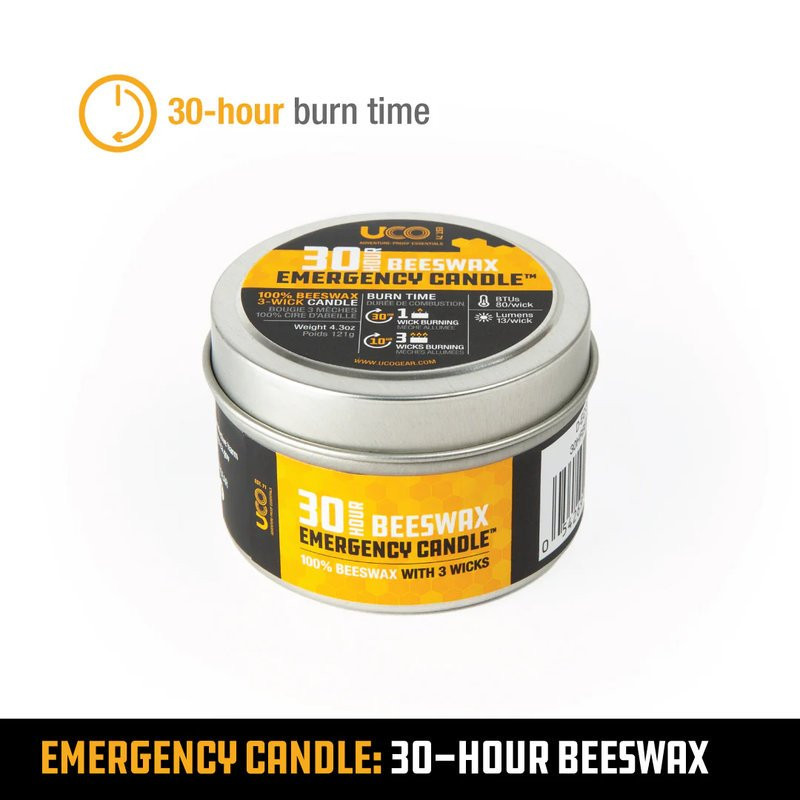 UCO 30-HR Emergency candle, beeswax