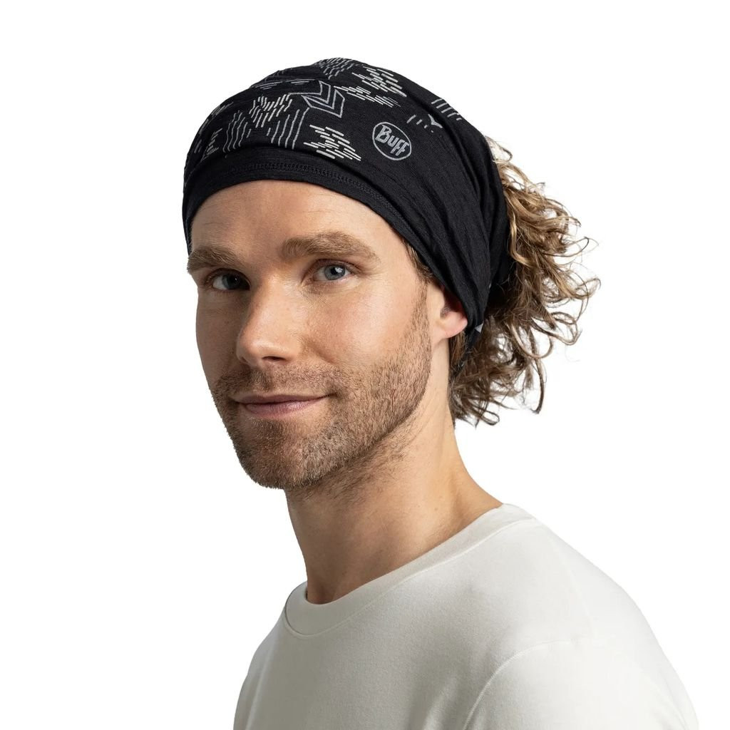 Buff Merino Lightweight Prints - Vanyr Black