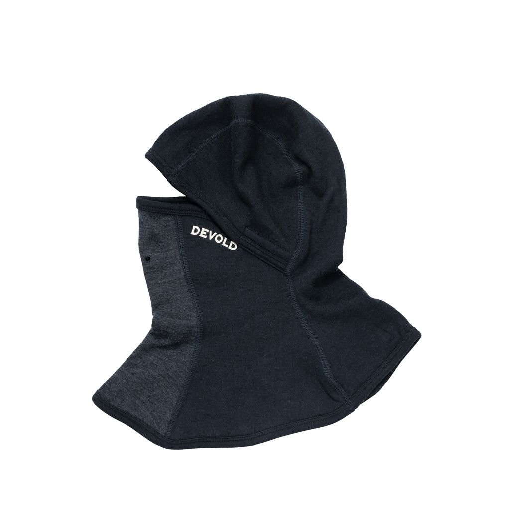 Thick, soft and warm merino wool balaclava Devold Expedition Arctic Pro Balaclava - Gris/bleu- Black/Ink