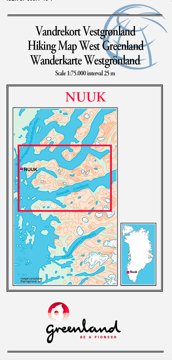 Carte du Groenland N°19 Nuuk - Austmannadalen