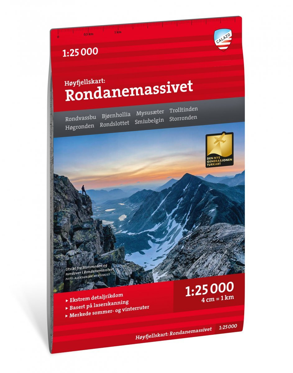 Carte de randonnée  Høyfjellskart Rondanemassivet 1:25.000 - Norvège