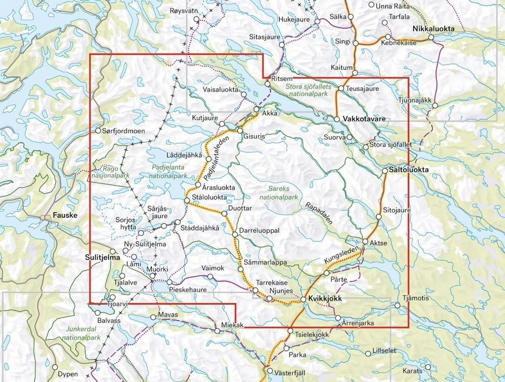 Calazo Sarek & Padjelanta 1:100 000