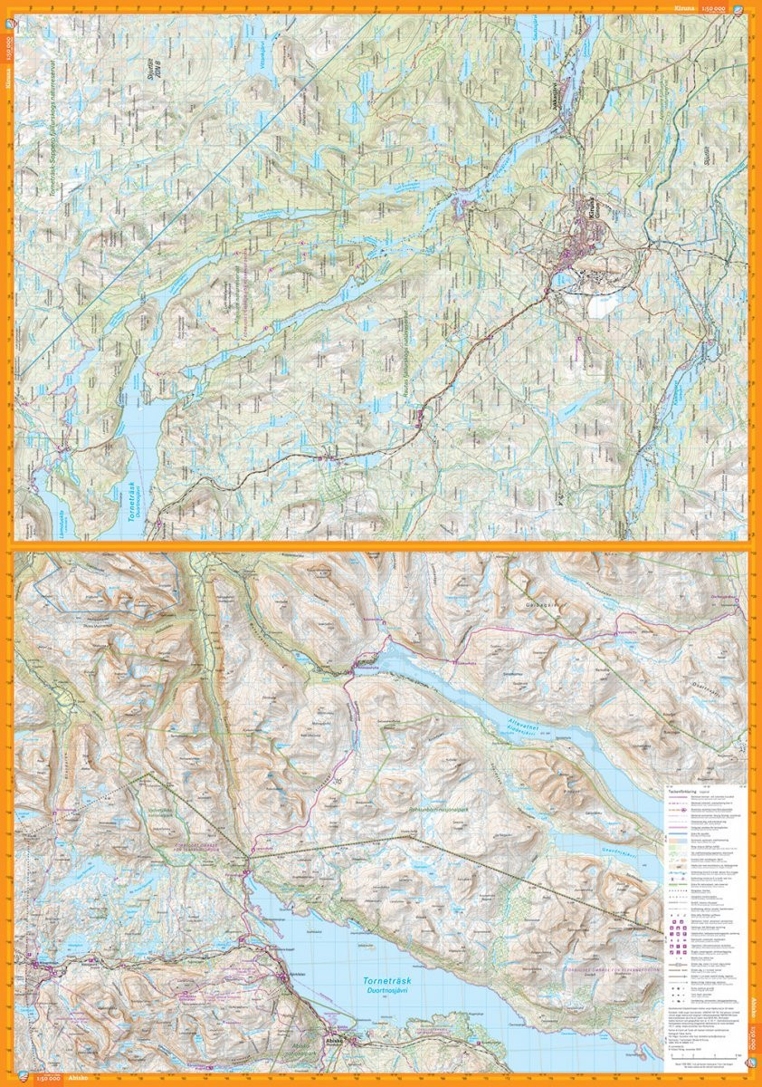 Carte Treriksröset, Abisko & Kiruna 1:100.000 - Calazo