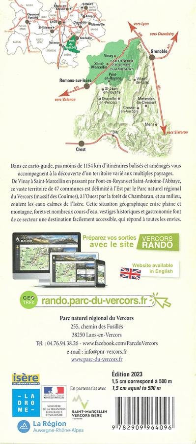 Carto-guide Promenades et Randonnées en Vercors Des Coulmes aux Chambaran