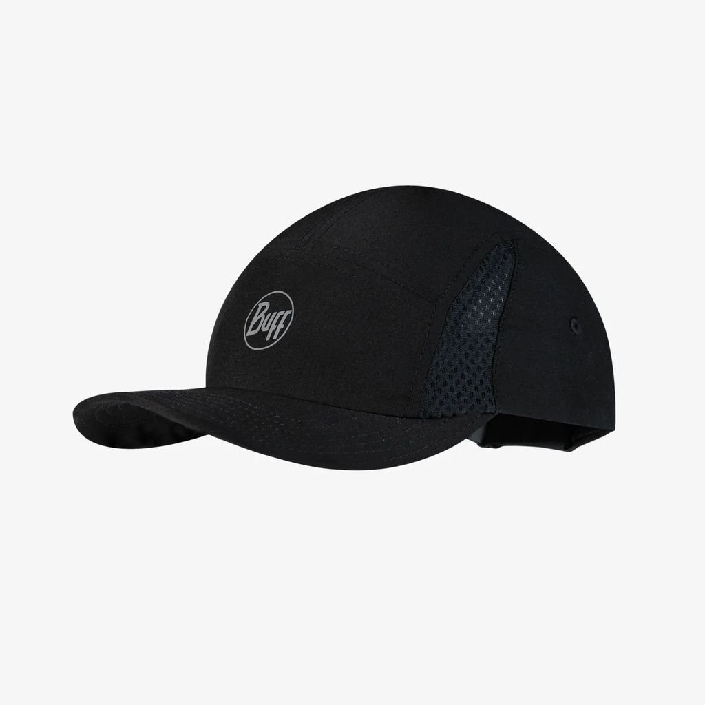 Buff 5 Panel Go Cap - Solid Black