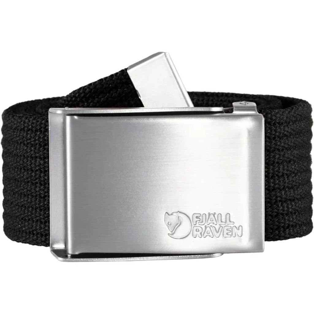 Belt with a metal buckle Fjällräven Canvas Belt - Noir/Black