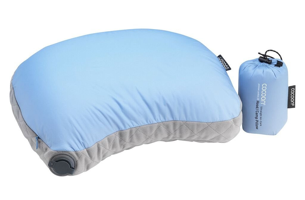 Cocoon Air-Core Hood/Camp Pillow Ultralight - Bleu clair