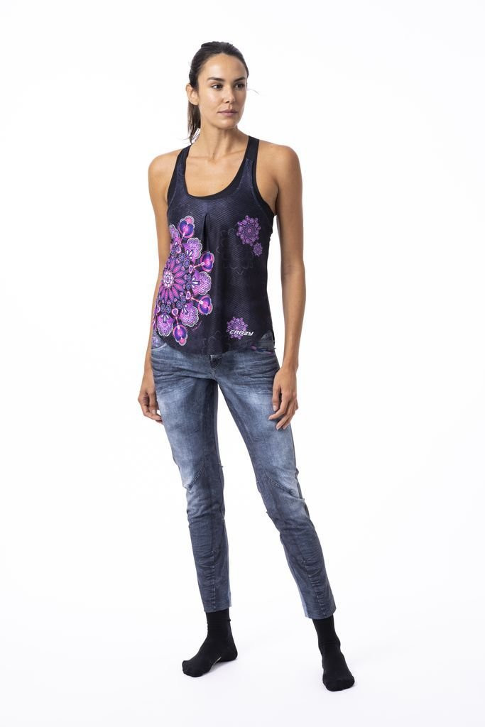 Tank top made from ultra-lightweight, breathable fabric Crazy Top Break Woman - Mandala