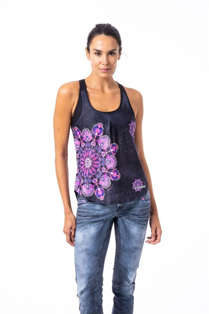 Tank top made from ultra-lightweight, breathable fabric Crazy Top Break Woman - Mandala
