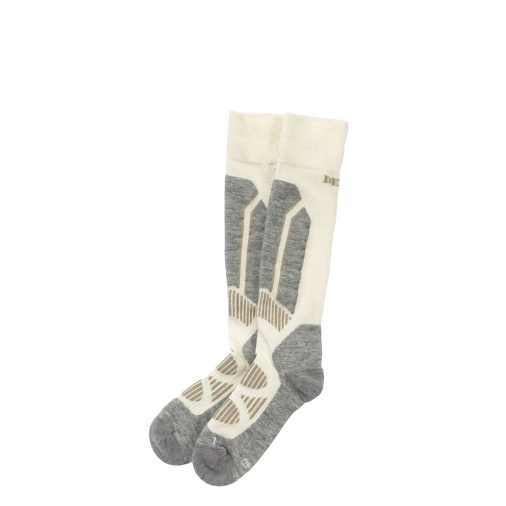 Chaussettes hautes de ski chaudes et respirantes Devold Alpine Merino Sock Woman-Offwhite