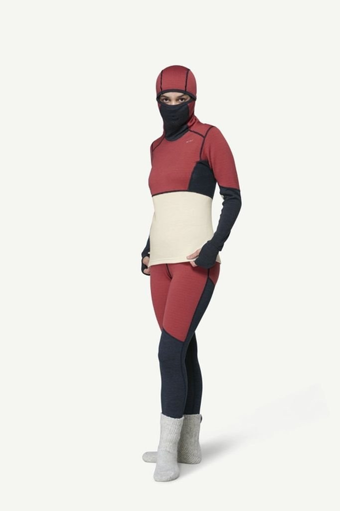 Warm underwear Devold Expedition Arctic Pro Hoodie Woman - Marsala