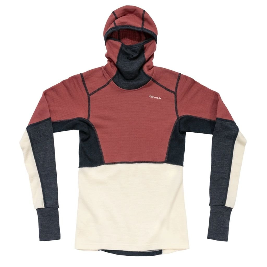 Warm underwear Devold Expedition Arctic Pro Hoodie Woman - Marsala