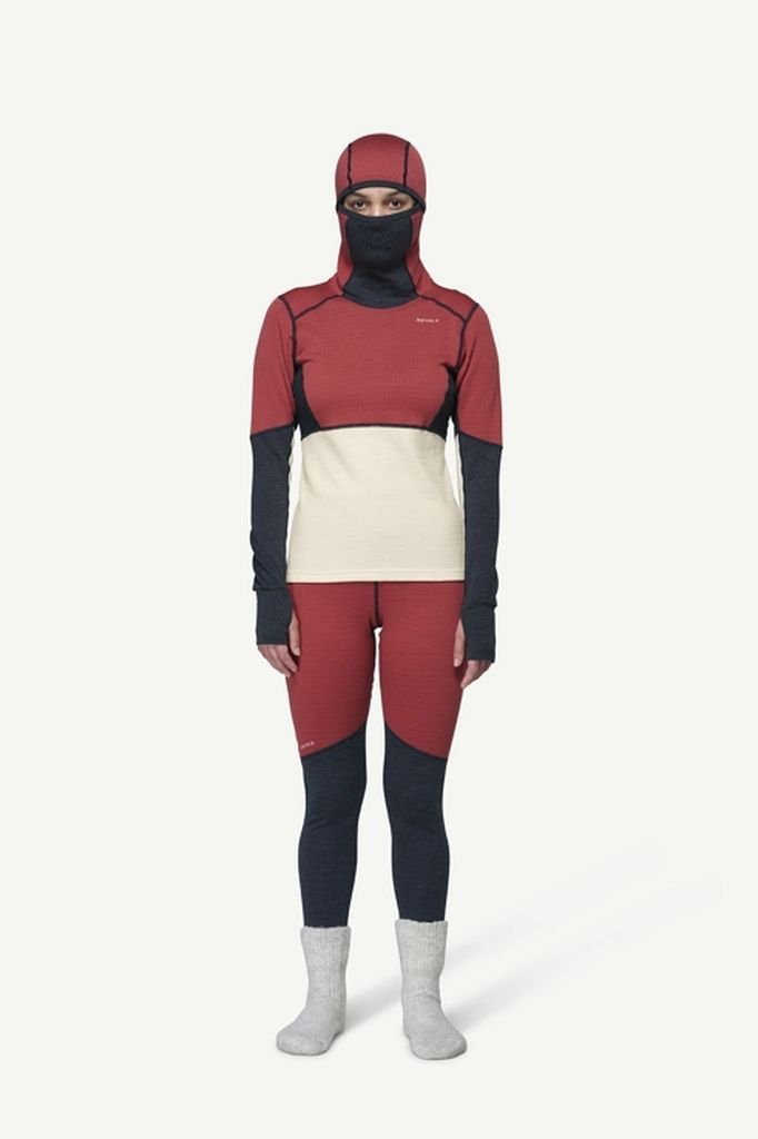 Warm underwear Devold Expedition Arctic Pro Hoodie Woman - Marsala