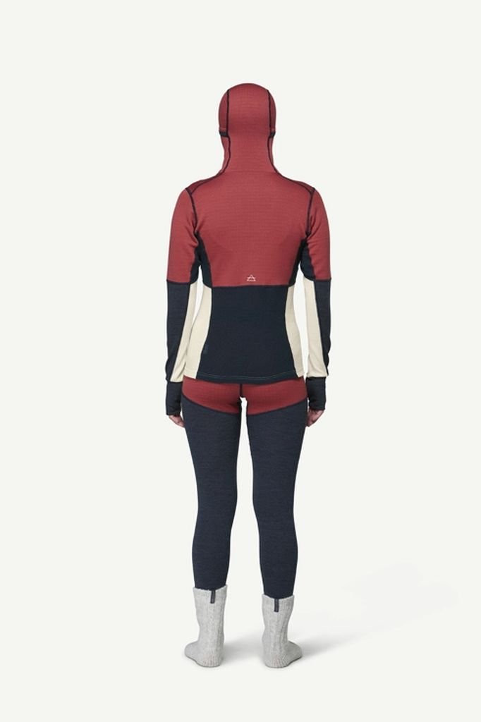 Warm underwear Devold Expedition Arctic Pro Hoodie Woman - Marsala