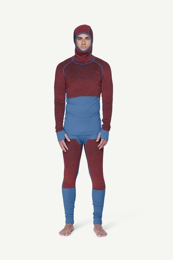 Sous-vêtement manches longues en laine mérinos Devold Tuvegga Merino Hoodie Man - Cayenne
