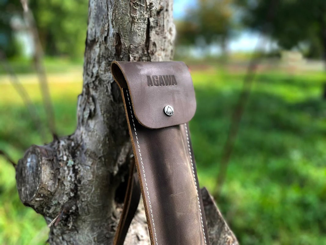 Etui en cuir Agawa Canyon 21" Crazy Horse Leather Sheath 
