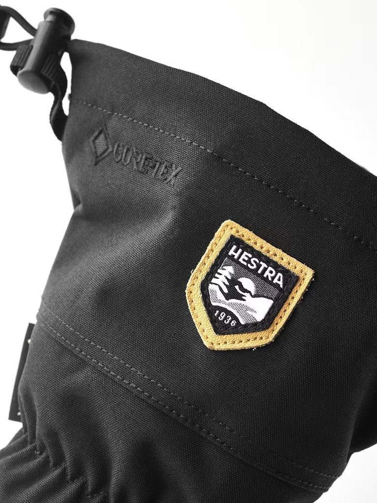 Warm, waterproof 3-finger leather gloves Hestra Army Leather Gore-Tex 3-fingers- Black