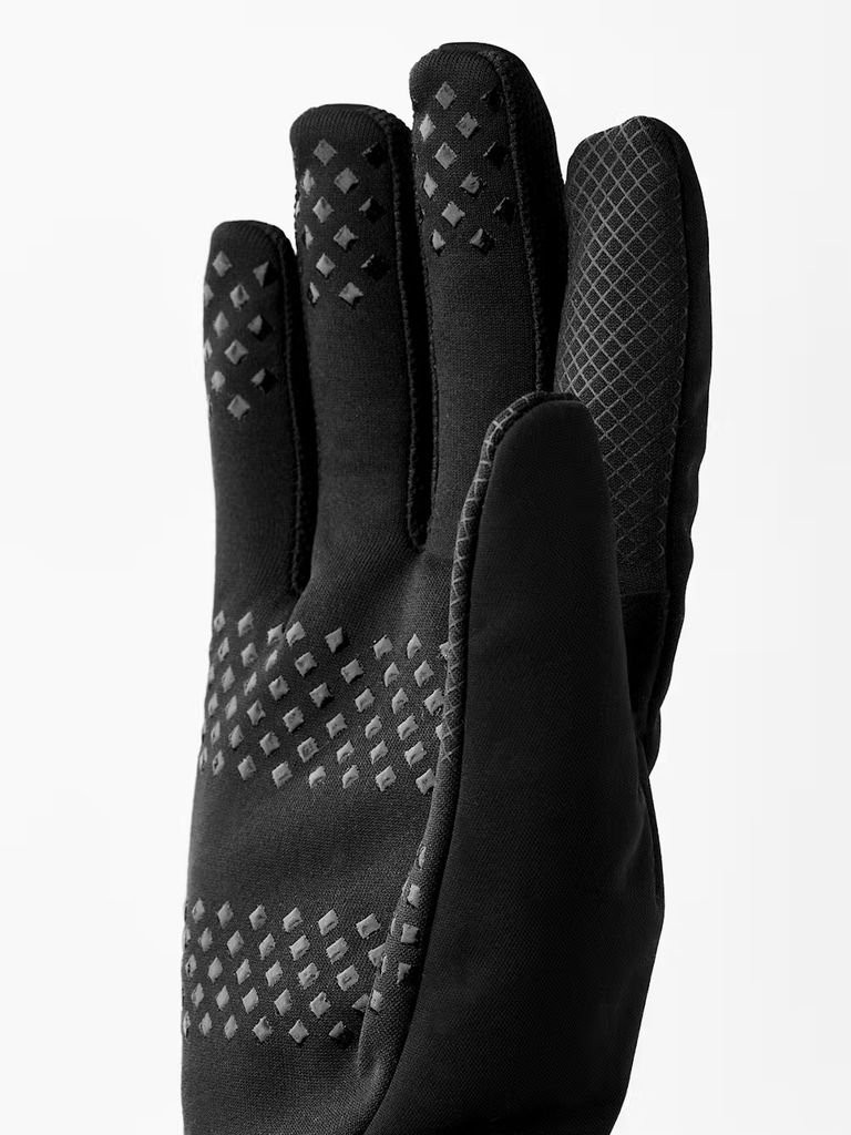Warm tactile fleece gloves Hestra Windshield Liner Gloves-Noir