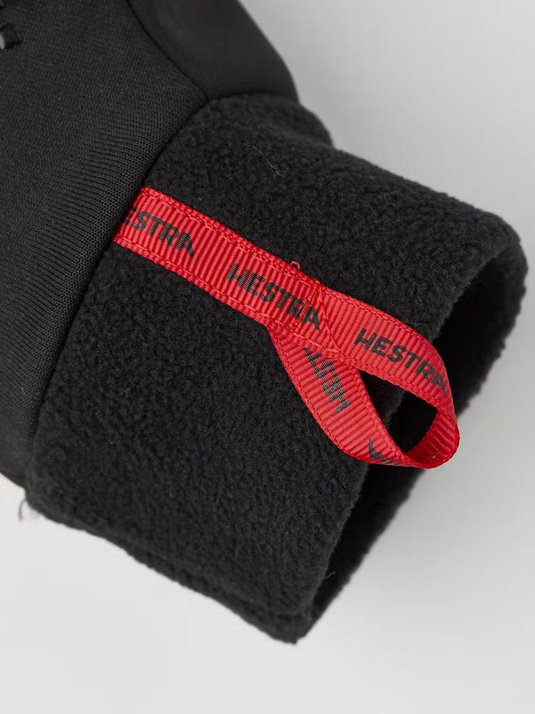 Warm tactile fleece gloves Hestra Windshield Liner Gloves-Noir