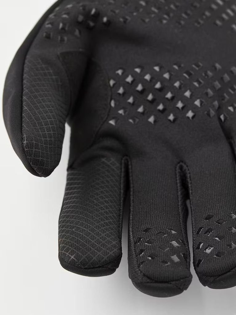 Warm tactile fleece gloves Hestra Windshield Liner Gloves-Noir