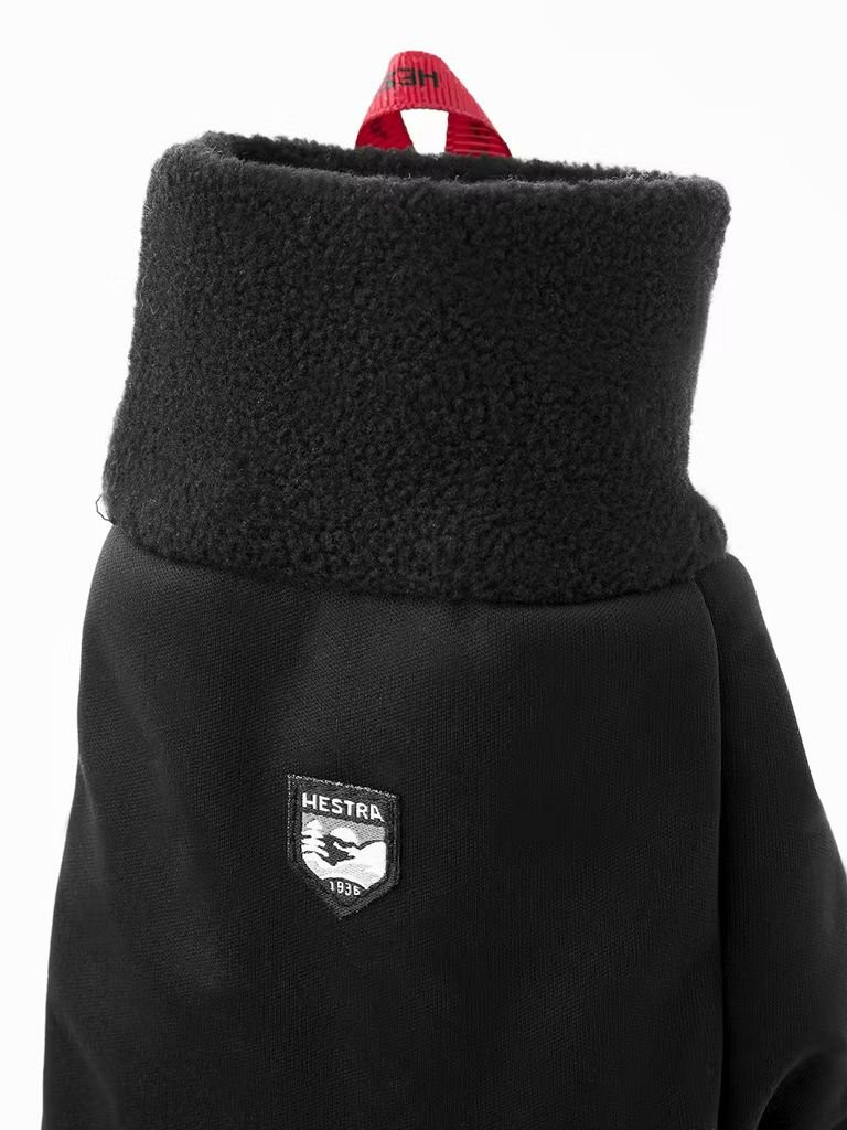Warm tactile fleece gloves Hestra Windshield Liner Gloves-Noir