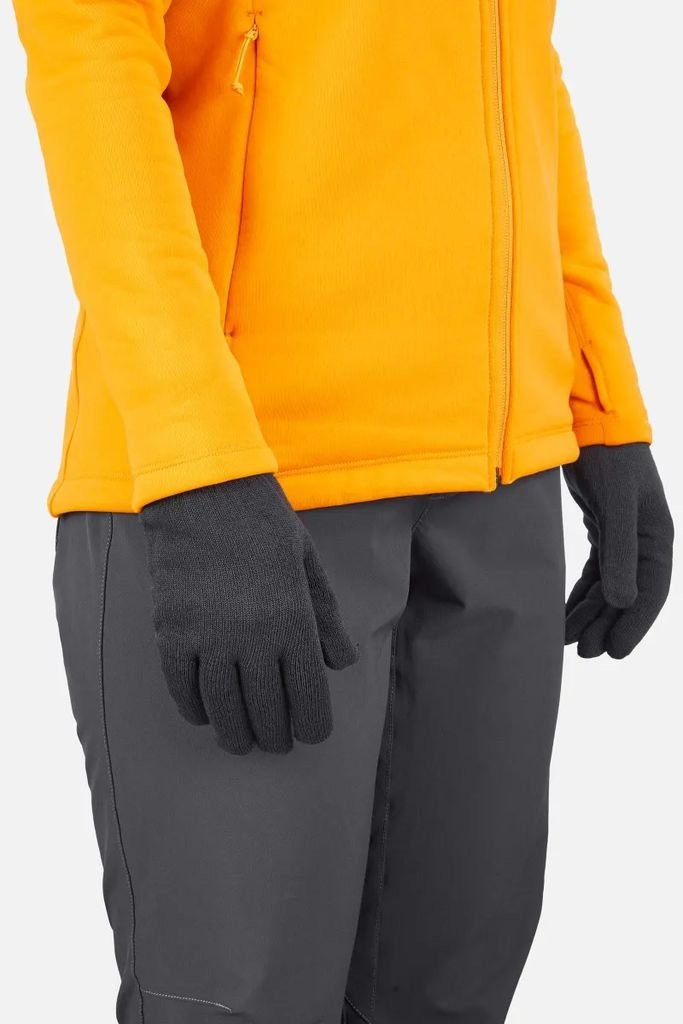 Gants chauds et légers en Thermolite® Rab Stretch Knit Gloves-Noir