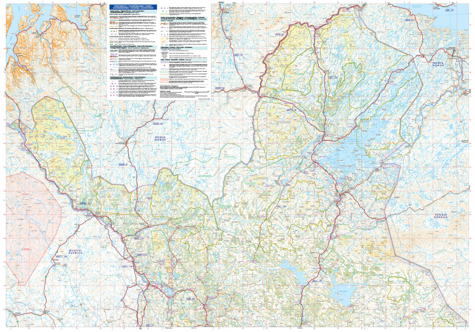 Finland North - Road Map - 1:400 000 - GT Tierkartta Pohjois-Suomi