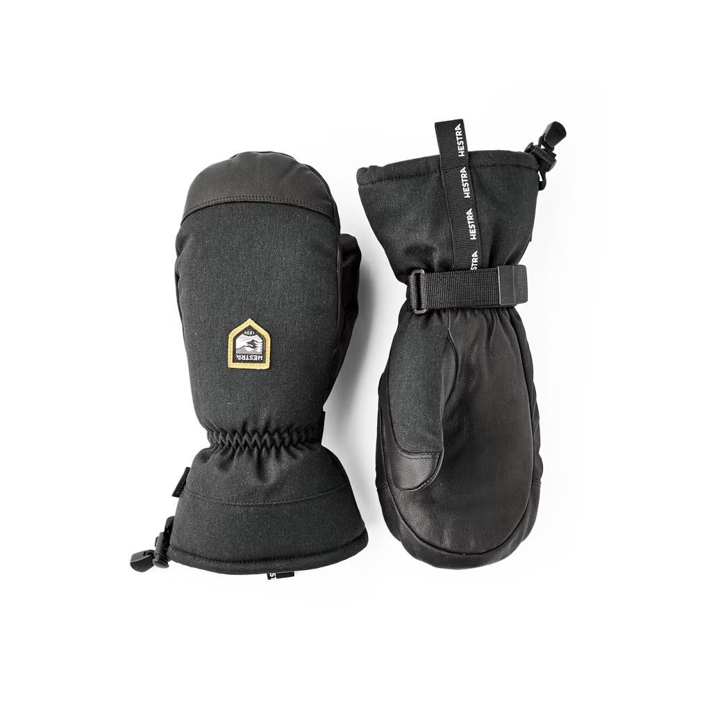 Moufles en cuir chaudes et imperméables Hestra CZone Mountain Mit - Noir