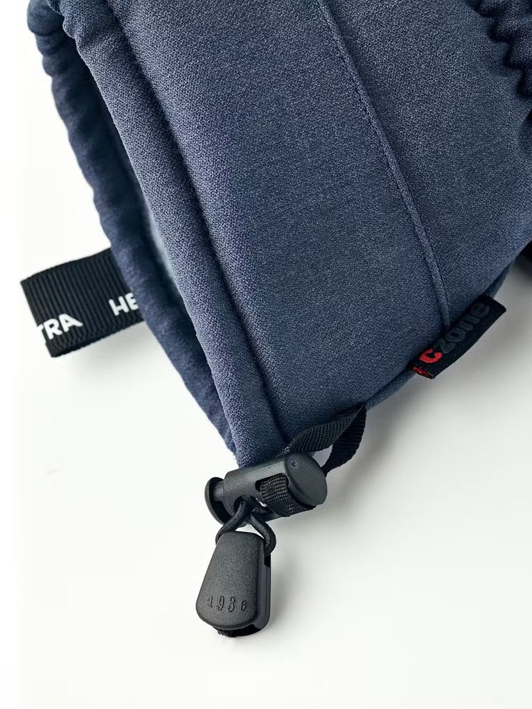 Warm, waterproof Hestra CZone Mountain Mitt in leather-Bleu Marine/Navy