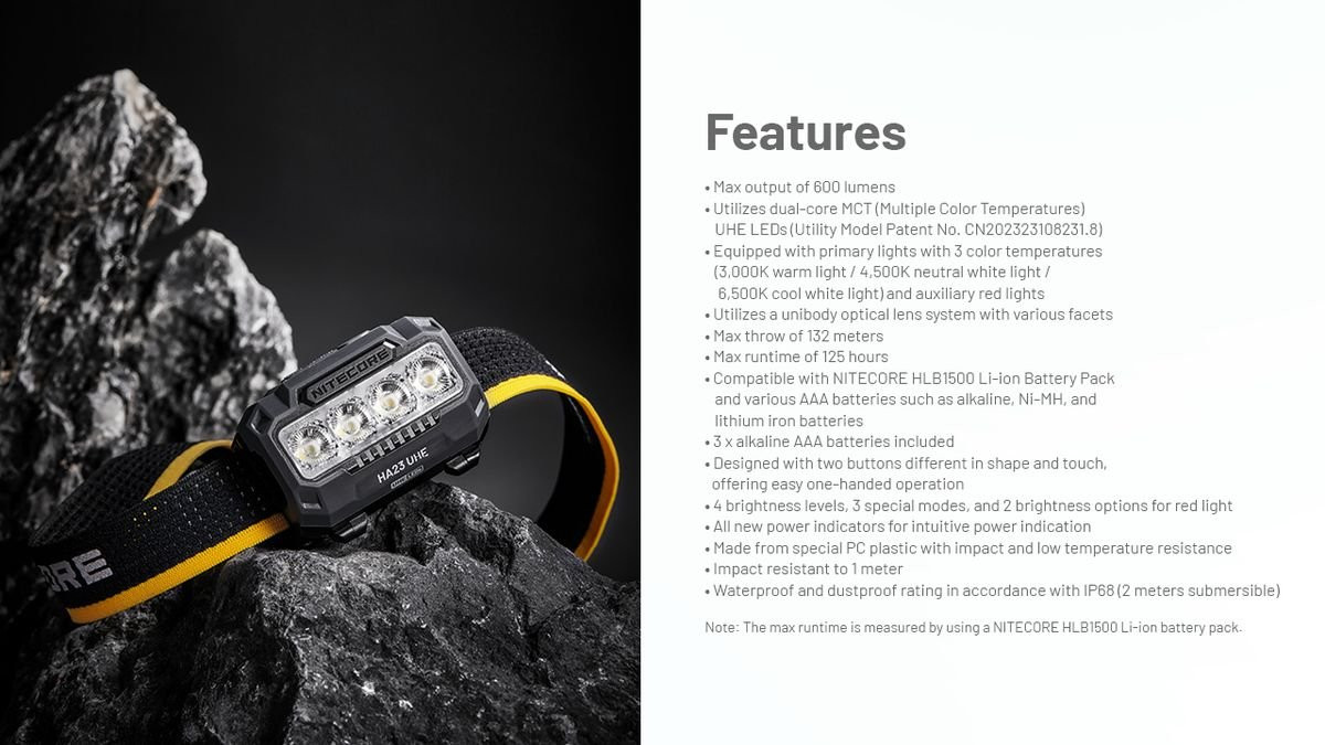 Nitecore HA23 UHE