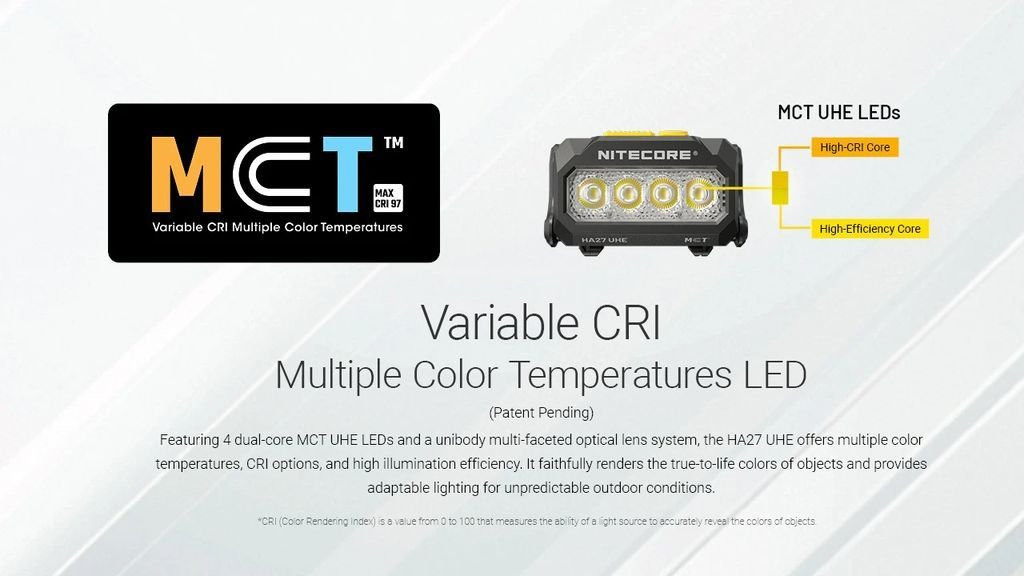Nitecore HA27 UHE MCT