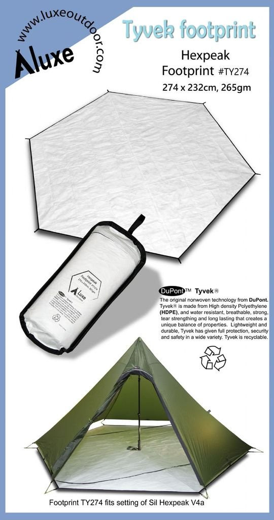 Luxe Outdoor Hexpeak Tyvek Footprint 274 x 232 cm