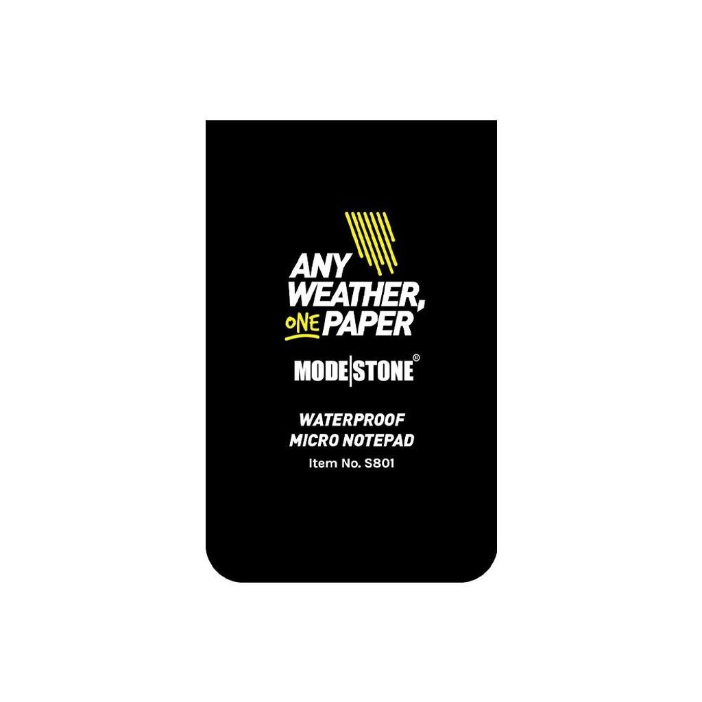Waterproof and durable all-weather notebook Modestone Waterproof Micro Notepad 50x85 mm - Noir