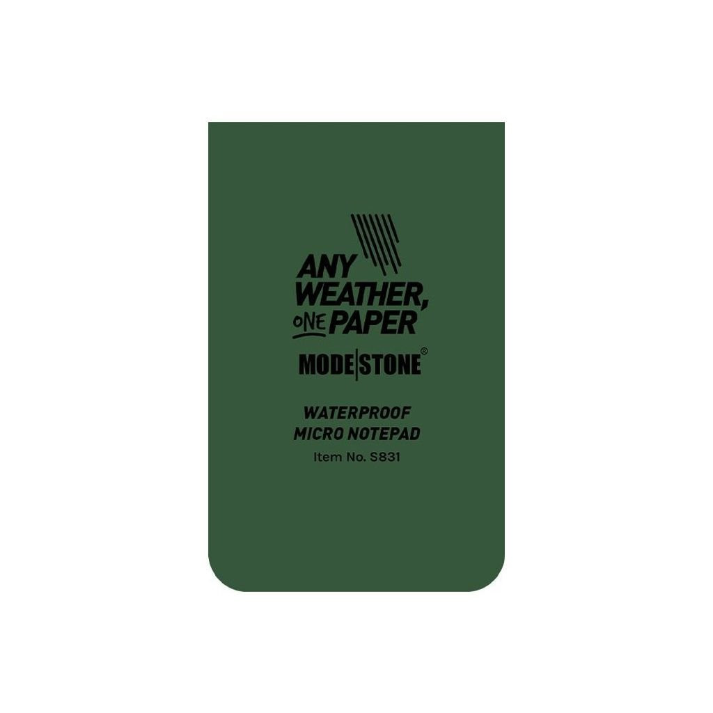 Waterproof and durable all-weather notebook Modestone Waterproof Micro Notepad 50x85 mm - vert