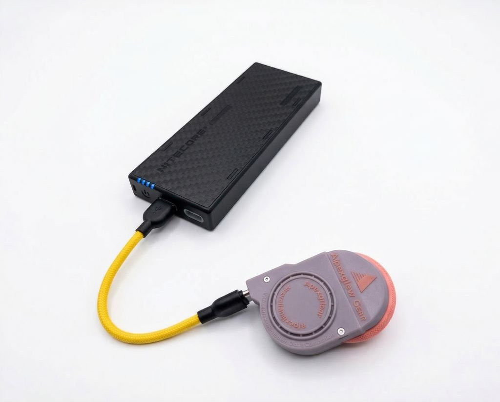 Mini pump for inflatable mattresses, weighing 8.5 grams Alpenglow